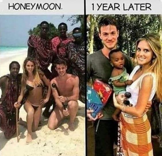 Honeymoon. 1year later