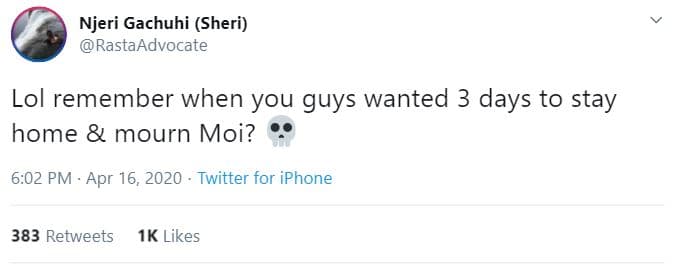 Njeri gachuhi sheri rastaadvocate lol remember when you guys wanted 3 days to st