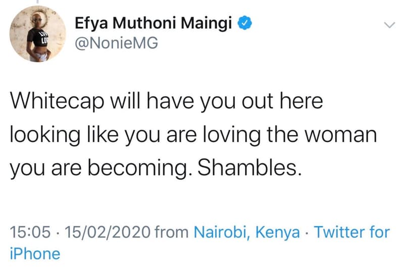 Efya muthoni maingi noniemg whitecap will have you out here looking like you are