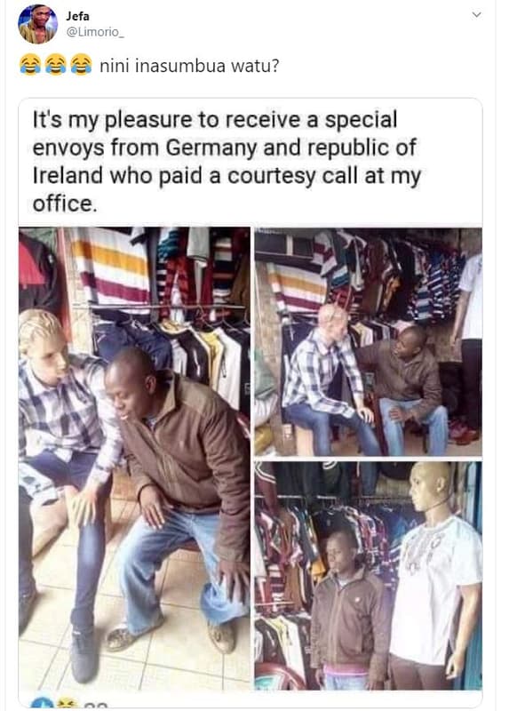 Jefa limorio _ nini inasumbua watu? it's my pleasure to receive a special envoys