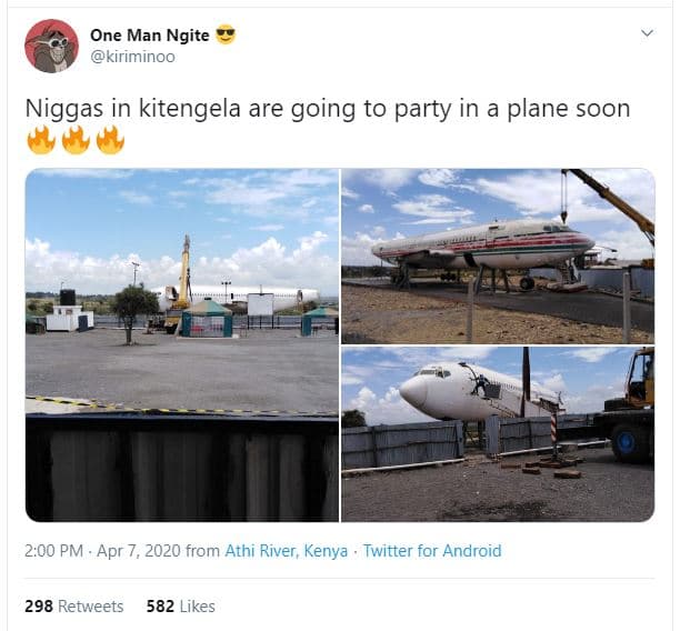 One man ngite kirıminoo niggas in kitengela are going to party in a plane soon 2