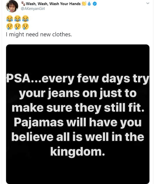 Wash, wash, wash your hands akenyangirl might need new clothes ppsa.. every few