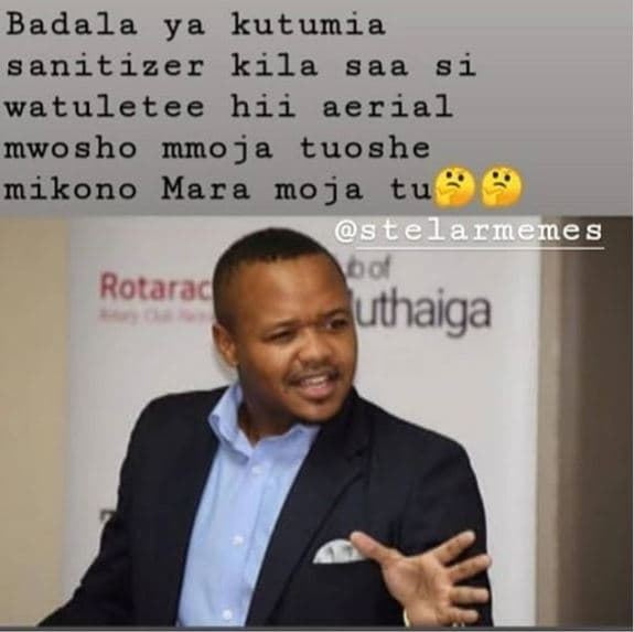 Badala ya kutumia sanitizer kila saa si watuletee hii aerial mwosho mmoja tuoshe