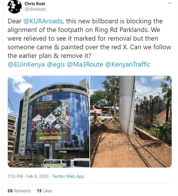 Chris kost chriskost dear kuraroads, this new billboard is blocking the alignmen