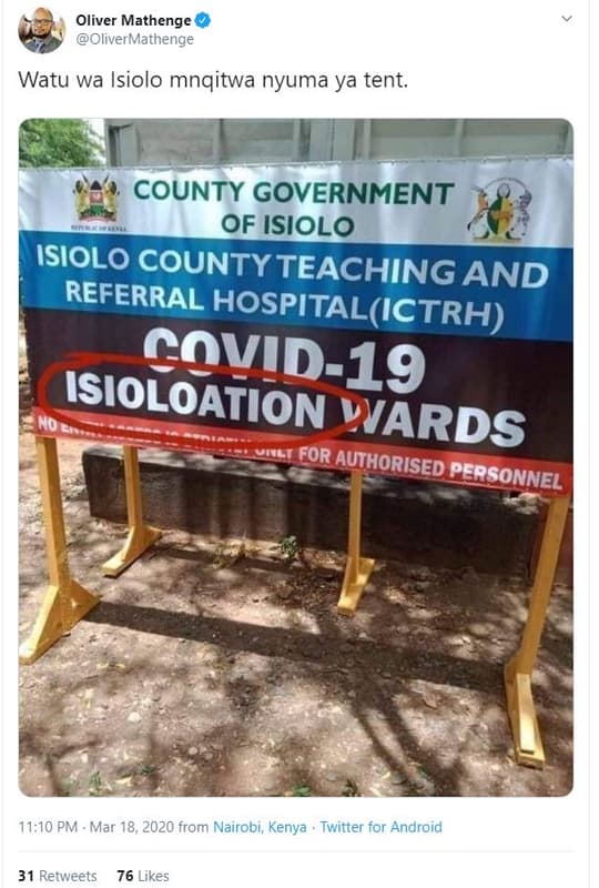 Oliver mathenge olivermathenge watu wa isiolo mnqitwa nyuma ya tent. county gove