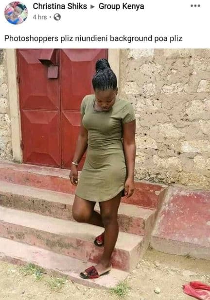 Christina shiks group kenya 4 hrs photoshoppers pliz niundieni background poa pl