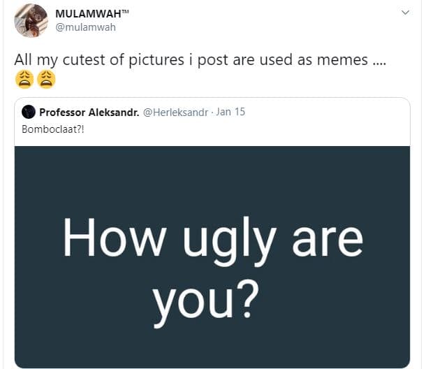 Mulamwah mulamwah all my cutest of pictures post are used as memes professor ale
