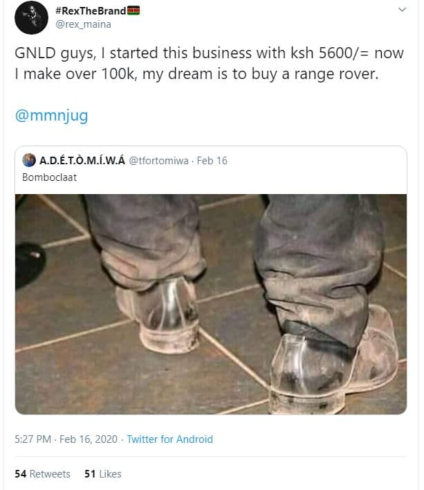 Rexthebrand rex_maina gnld guys, started this business with ksh now make over 1o