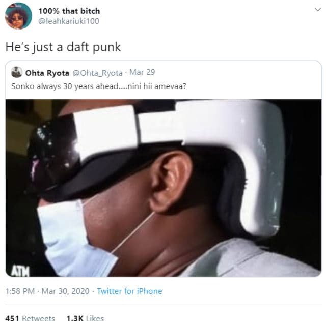 That bitch leahkariuki10o he's just a daft punk ohta ryota ohta_ryota mar 29 son