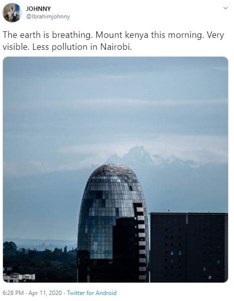 Johnny ibrahimjohnny the earth is breathing mount kenya this morning. very visib