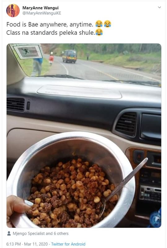 Maryanne wangui maryannwanguike food is bae anywhere, anytime class na standards