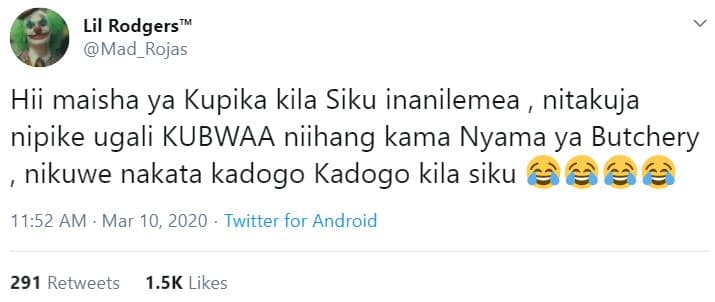 Lil rodgers mad_rojas hii maisha ya kupika kila siku inanilemea nitakuja nipike