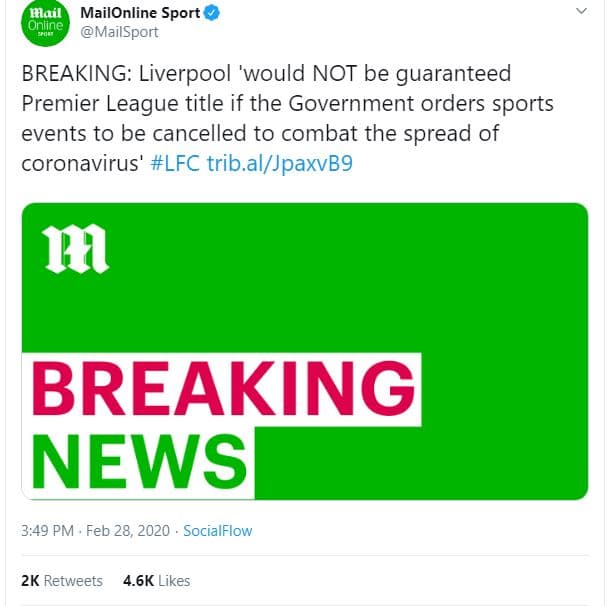 Mlail mailonline sport online mailsport breaking liverpool 'would not be guarant