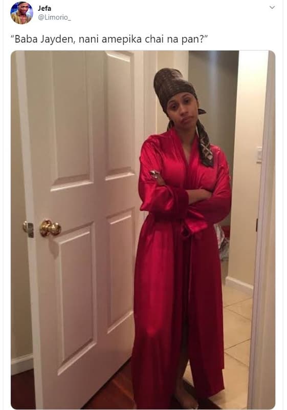 Jefa limorio_ baba jayden nani amepika chai na pan?'