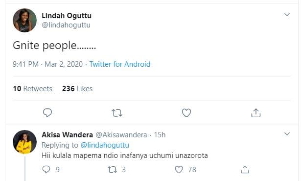 Lindah oguttu iindahoguttu gnite people_ 9,41 pm mar 2 twitter for android 10 re