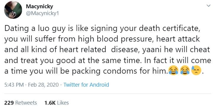 Macynicky macynickyı dating a luo guy is like signing your death certificate you