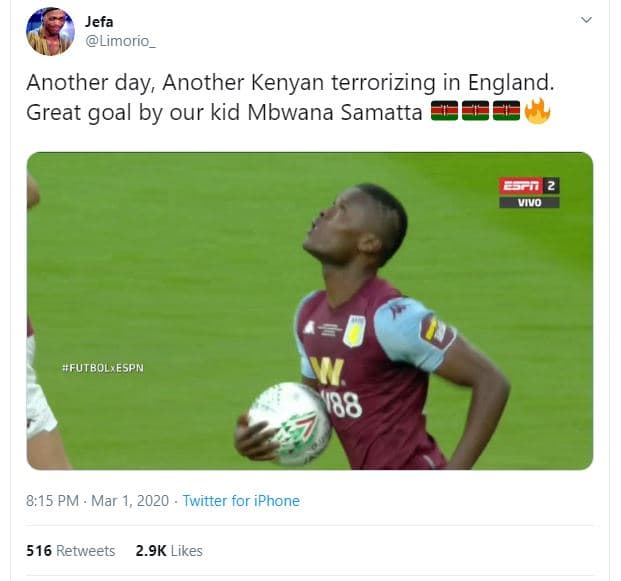 Jefa limorio another day another kenyan terrorizing in england. great goal by ou