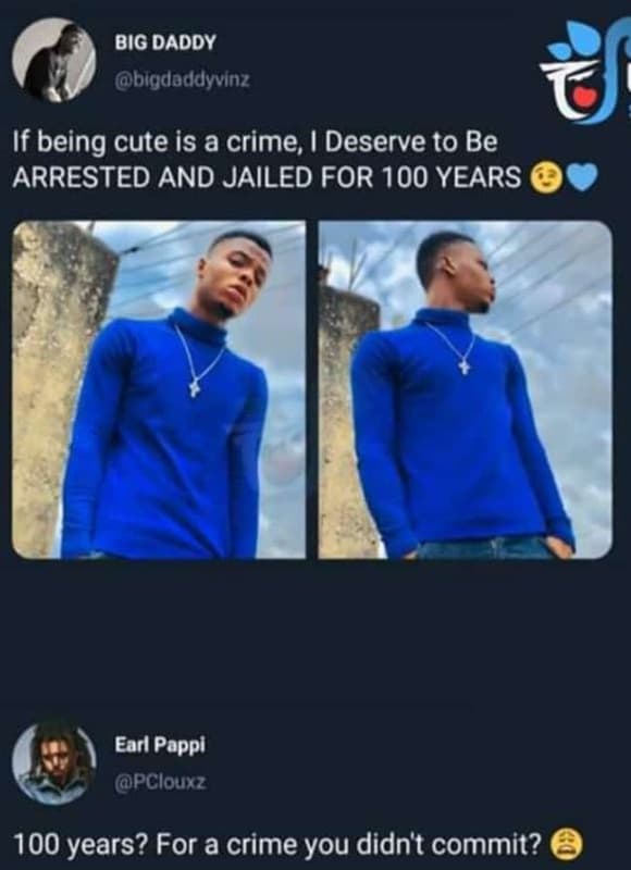 Big daddy blgdaddyvinz if being cute is a crime deserve to be arrested and jaile