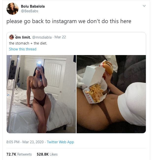 Bolu babalola beebabs please go back to instagram we don't do this here dm limit