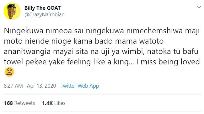 Billy the goat crazynairobian ningekuwa nimeoa sai ningekuwa nimechemshiwa maji