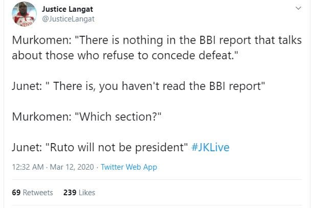 Justice langat justicelangat murkomen 'there is nothing in the bbi report that t