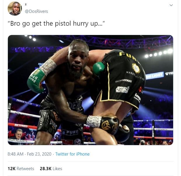 Dosrivers bro g0 get the pistol hurry up. mowhden rb pua 8,48 am feb 23, twitter