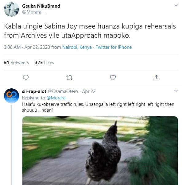 Geuka nikubrand morara kabla uingie sabina joy msee huanza kupiga rehearsals fro