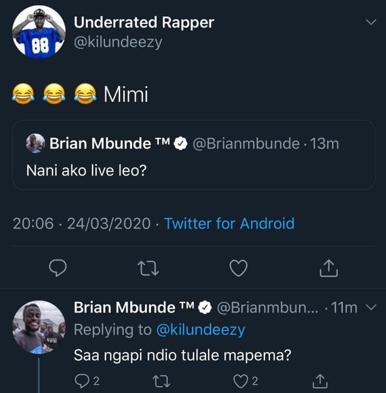 Underrated rapper 88 kilundeezy mimi brian mbunde tm brianmbunde 13m nani ako li