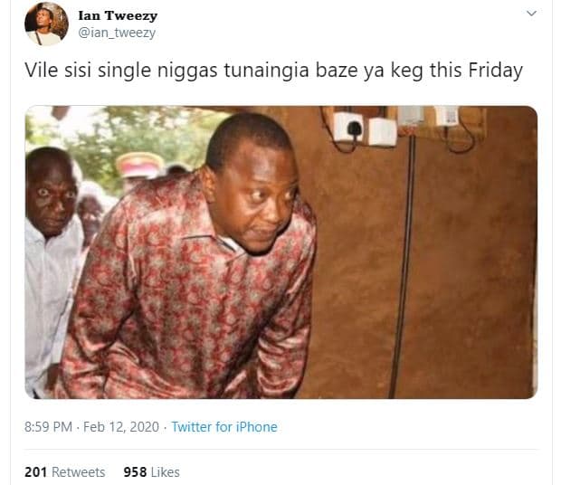 Ian tweezy ian_tweezy vile sisi single niggas tunaingia baze ya keg this friday