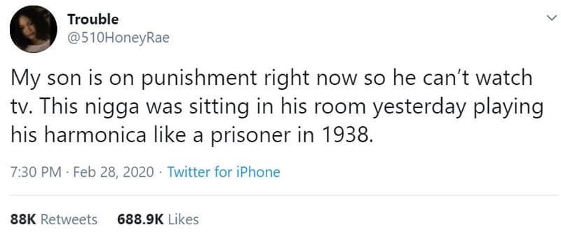 Trouble 51ohoneyrae my son is on punishment right now so he can't watch tv. this