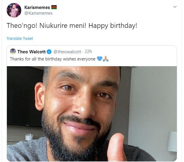Karismemes karismemes theo'ngo! niukurire meni! happy birthday! translate tweet