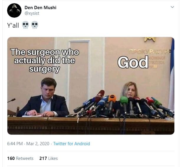 Den den mushi xysıst y'all thesurgeon who actuallydid the surgeny 2kys? god 6,44