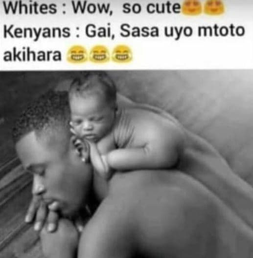 Whites wow so cute kenyans gai, sasa uyo mtoto akihara