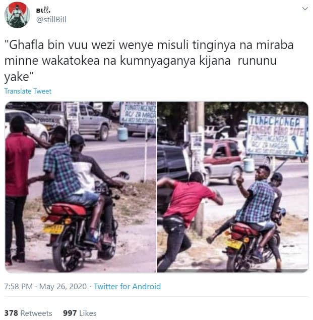 Bl stillbill ghafla bin vuu wezi wenye misuli tinginya na miraba minne wakatokea