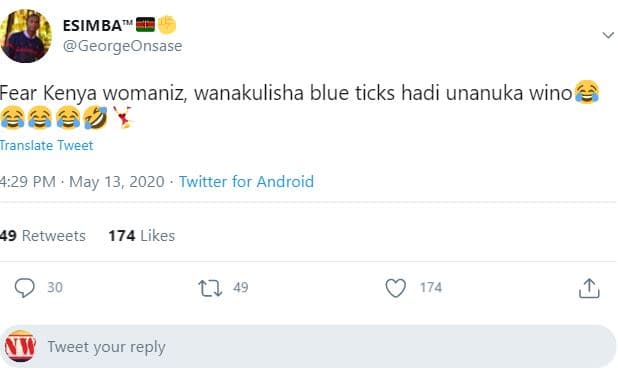 Esimba georgeonsase fear kenya womaniz wanakulisha blue ticks hadi unanuka wino