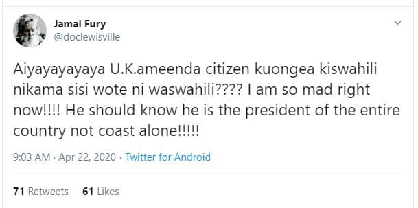 Jamal fury doclewisville aiyayayayaya u.kameenda citizen kuongea kiswahili nikam