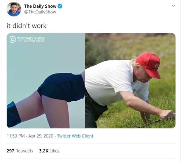 The daily show thedailyshow it didn't work thebaily show 11.53 pm apr 29, twitte