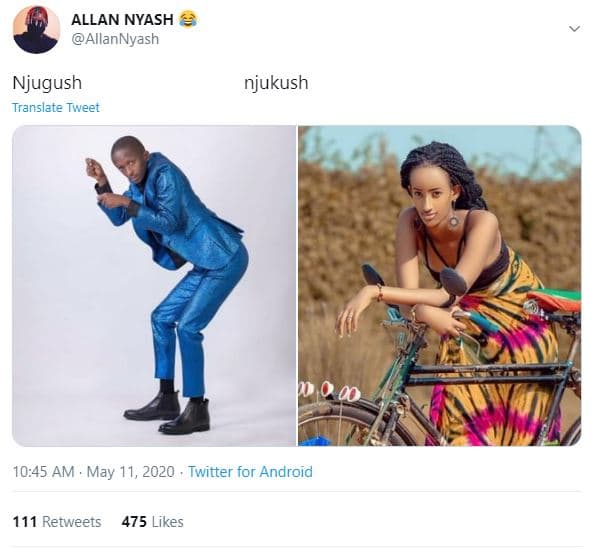 Allan nyash allannyash njugush translate tweet njukush 10.45 am . may 11, twitte