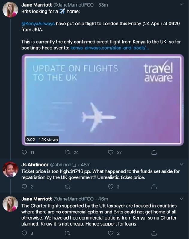 Jane marriott janemarriottfco 53m brits looking for a home kenyaairways have put