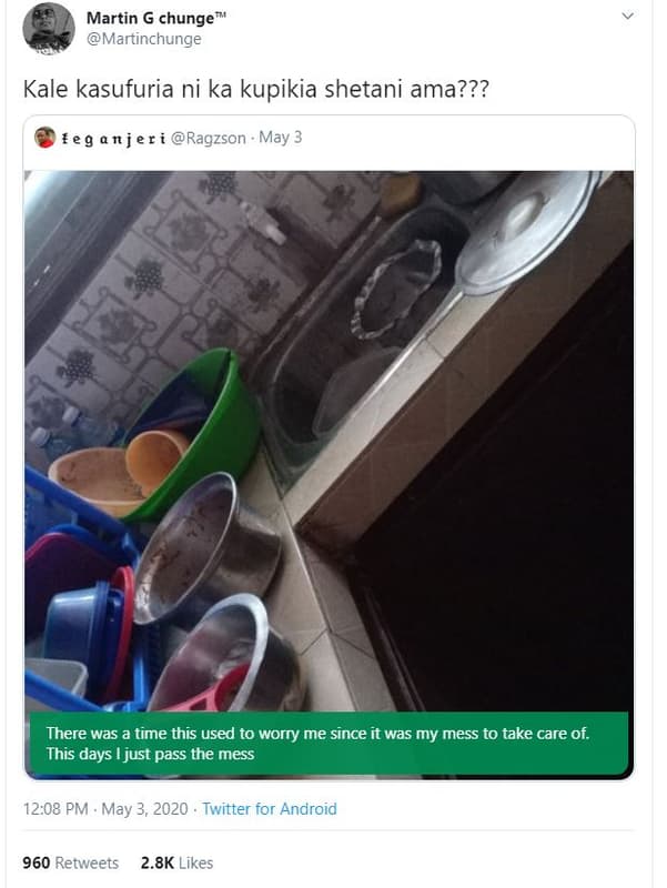 Martin g chunge martinchunge kale kasufuria ni ka kupikia shetani ama??? fe9 a n