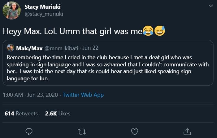 Stacy muriuki stacy_muriuki heyy max lol. umm that girl was me malcmax mnm_kibat