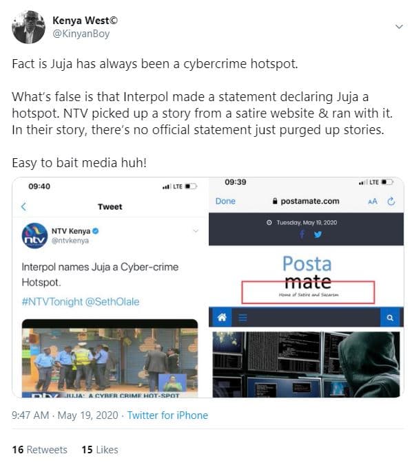 Kenya west kinyanboy fact is juja has always been a cybercrime hotspot. what's f