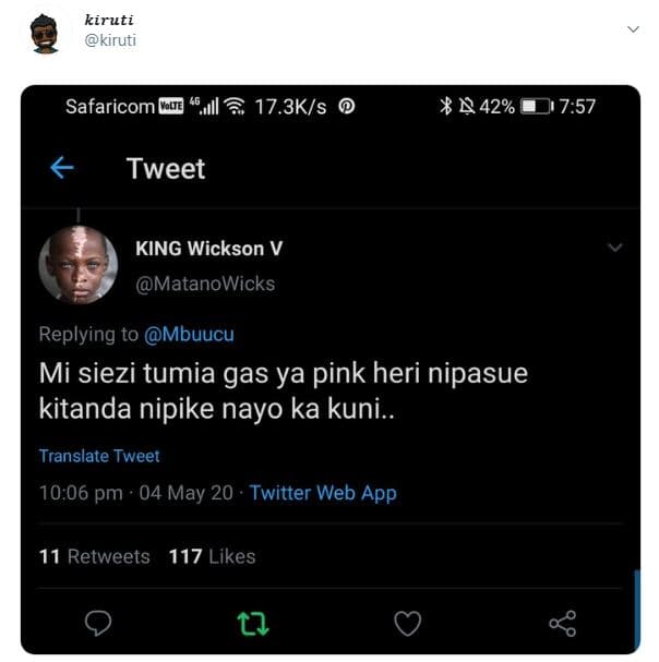 Kiruti kiruti safaricom bug ,ll 17.3ks x 42 7.57 tweet king wickson v matanowick