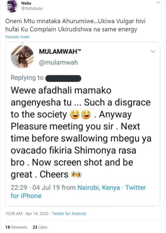 Nebs itskubasu oneni mtu mnataka ahurumiweukiwa vulgar hivi hufai ku complain uk