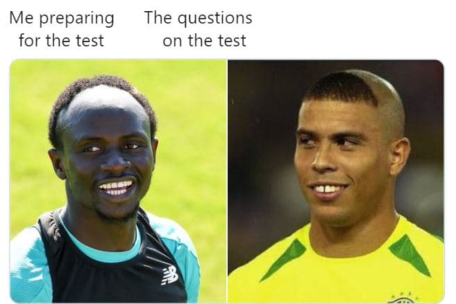 Me preparing the questions for the test on the test