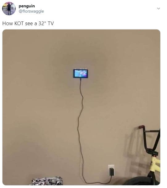 Penguin florswaggle how kot see a 32 tv