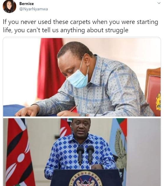 Bernice nyarnvamwa if you never used these carpets when you were starting life y