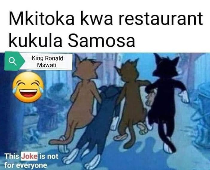Mkitoka kwa restaurant kukula samosa king ronald mswati this jokelis not for eve