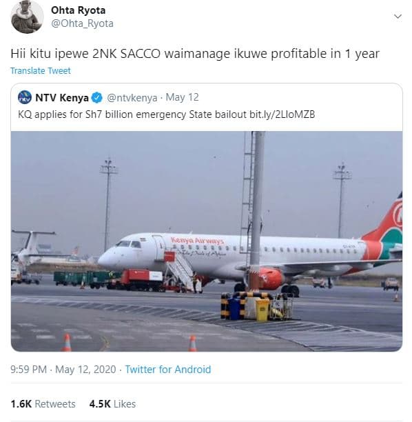 Ohta ryota ohta_ryota hii kitu ipewe 2nk sacco waimanage ikuwe profitable in yea