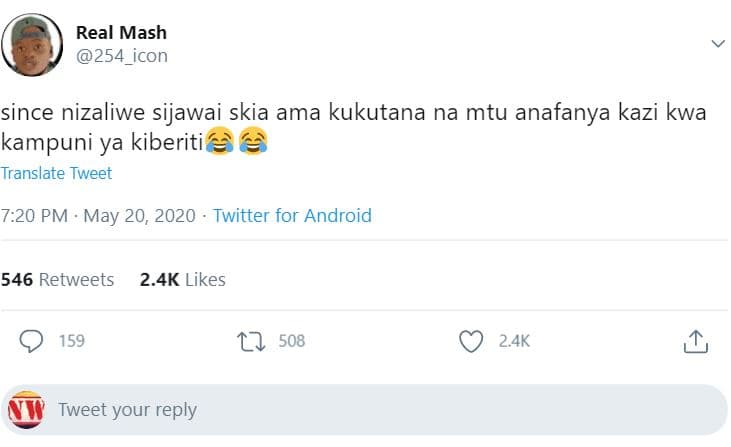 Real mash 254 icon since nizaliwe sijawai skia ama kukutana na mtu anafanya kazi
